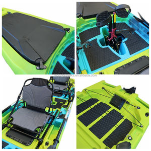 2 व्यक्ति के लिए 14 फीट डबल सीट मॉड्यूलर मछली पकड़ने वाली पेडल कनिका पर बैठे हैं - Product Image 5