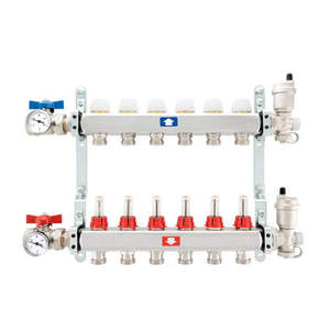 Collecteur pré-assemblé complet avec 2 débitmètres 1x3 4 pour systèmes CVC - Product Image 1