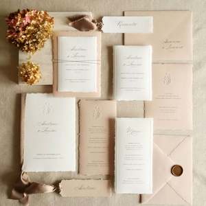 Suite d'invitations de mariage de style classique avec logo et texte personnalisés, idéale pour les petites entreprises, les détaillants et les clients B2B - Product Image 5