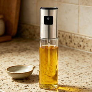 Vente en gros : Flacon pulvérisateur d'huile en <span class=keywords><strong>verre</strong></span> borosilicate de 100 ml avec tête en acier inoxydable et <span class=keywords><strong>action</strong></span> <span class=keywords><strong>à</strong></span> pression - Product Image 2