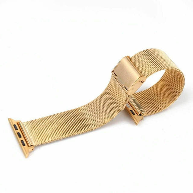 Milanese Luxury Stainless Steel Metal Double Ring Buckle Wristband Sport Strap Band for Apple iWatch