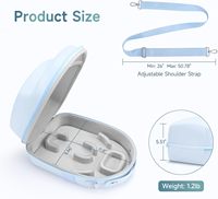 Étui personnalisé pour masque facial Shark CryoGlow LED avec coque rigide, poignée de protection et bandoulière réglable