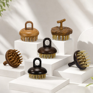 Peigne de massage ergonomique en bois de santal en forme de dauphin, directement de l'usine, pour le cuir chevelu, le visage et le corps, Gua Sha - Product Image 3