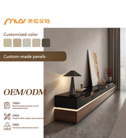 Ensemble meuble TV et table basse en verre de luxe sur pied avec rangement double couche pour salon et usage domestique