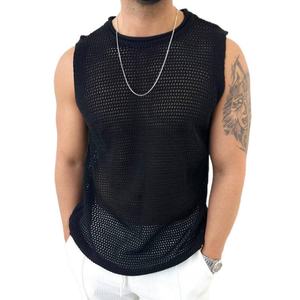 Camisetas de Tirantes Casuales de Verano para Hombre, Estilo Vintage, Transpirables, Tejidas, Deportivas, sin Mangas, para Playa y Ropa Urbana - Product Image 2