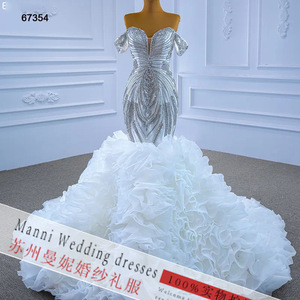 Vestido de Novia de Estilo Nuevo 2023, Calidad de Exportación, con Pedrería en los Hombros, Suministro Directo de Fábrica - Product Image 1