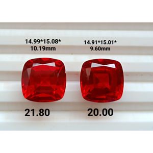 Rubí cultivado en laboratorio, corte cojín, piedra suelta, rojo premium, para la fabricación de joyas, joyería artesanal de lujo. - Product Image 5