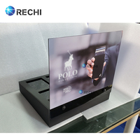 RECHI comptoir personnalisé noir mat acrylique portefeuille détail POS démo présentoir support pour carte de débit bancaire conteneur boîte organisateur