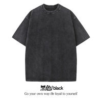 T-shirt pour homme en pur coton, coupe ample, épaules tombantes, manches courtes, respirant, design uni, pour les loisirs, impression personnalisée du logo.