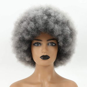 <span class=keywords><strong>Perruque</strong></span> européenne et américaine Afro gris fumé dégradé 14 pouces <span class=keywords><strong>Perruque</strong></span> transfrontalière Style <span class=keywords><strong>Halloween</strong></span> Holiday Style unisexe - Product Image 3