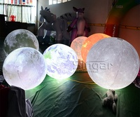 Ballons gonflables en PVC lumineux à LED représentant les planètes du système solaire, huit planètes gonflables