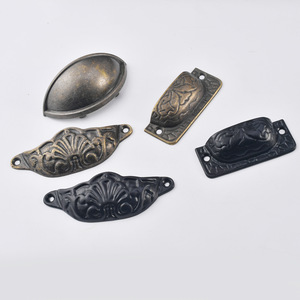 Furniture Handle Shell Drawer Oval Zinc Alloy Traditional Style Durable Cabinet Hardware - Product Image 3