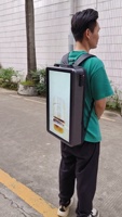 11,6/15/17/18.5/21.5/24/27/32 pulgadas mochila publicidad pantalla digital señalización mochila LCD publicidad pantalla