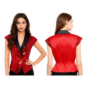 Chaleco de baile de salón estándar para mujer con cinturón para fiestas, actuaciones en escenarios y discotecas - Product Image 2