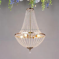 Lustres de luxe pour événements festifs, luminaires suspendus en cristal pour centres de table de salle, décorations de mariage