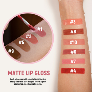 VIOLAHOUSE Lip Gloss Private Label Waterproof Long Lasting Makeup <strong>Matte</strong> Liquid <strong>Lipstick</strong> and Lip Pencil Kit - Product Image 5