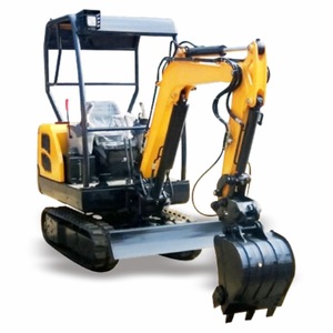 Mini-excavatrice sur chenilles de couleur jaune, multifonctionnelle, pour travaux de jardinage, d'agriculture et de construction. - Product Image 1