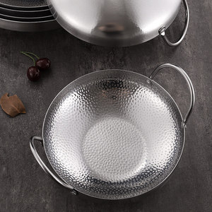 Stainless Steel Hammered Hot <b>Pot</b> <b>Set</b> 201 Stainless Steel Induction Compatible For Seafood Spicy Hot <b>Pot</b> Cooking - Product Image 3
