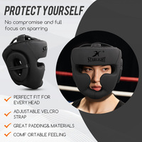 Casque de protection en cuir PU de haute qualité pour adultes unisexe, adapté au kickboxing et à la lutte