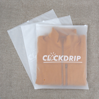 Sac Zippé Givré Personnalisé Vente Chaude pour T-shirts Imprimés avec Logo – Sacs d'Emballage Plastique Givrés à Fermeture Éclair pour Vêtements