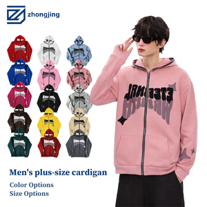 Factory Wholesale Custom Multi-color Men's and Women's Hoodies Street Hip Hop Style Printed Zip Sweatshirts Designer Pattern