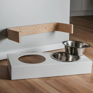 Mangeoire suspendue en bois pour chien, station d'alimentation murale pour animaux, gamelles pour Labrador, support de nourriture pour <span class=keywords><strong>berger</strong></span> - Product Image 1