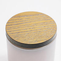 Vente en gros de pot en verre à épices personnalisé 20mm 30mm 40mm 50mm 60mm 70 mm couvercle en bambou bougie couvercle en bois