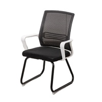 Chaise de bureau avec dossier en maille d'acier, chaise de conférence, tabouret de formation, chaise d'ordinateur, chaise de mahjong à domicile avec accoudoirs