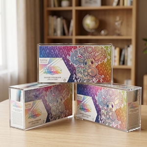 Protector <span class=keywords><strong>de</strong></span> Tarjetas Pokémon Acrílico con Protección UV, Estuche SPC Acrílico para Tarjetas Pokémon Prismatic Evolutions <span class=keywords><strong>Eevee</strong></span>, Cajas <span class=keywords><strong>de</strong></span> Colección Super Premium - Product Image 1