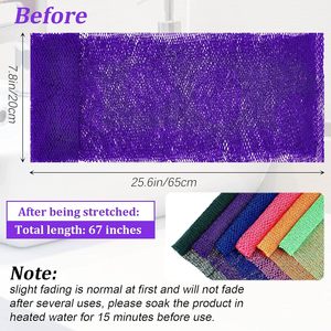 Éponge filet africaine authentique exfoliante pour le bain et la douche, loofah corporel, gant de toilette, <span class=keywords><strong>exfoliant</strong></span> dorsal pour femmes, hommes et <span class=keywords><strong>soin</strong></span> de la peau du visage - Product Image 3