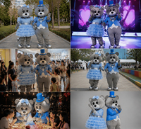 Disfraz de Mascota de Animal de Oso Publicitario de Alta Calidad para Adulto Disfraz de Mascota de Conejo de Anime Personalizado para Fiesta de Halloween y Cosplay