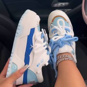 Chaussures De Style Marche Trendy Flat Shoes Women High Platform Mujer Sneakers Casual Shoes - Product Image 1