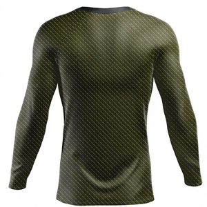 Vente en gros de spandex unisexe à sublimation personnalisée Concevez votre propre chemise de surf MMA Bj Compression avec motif d'impression durable - Product Image 2