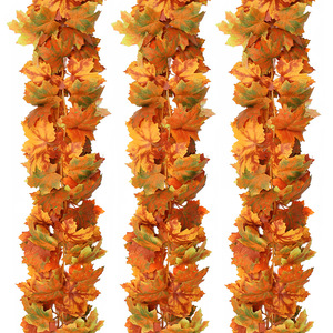 Guirnalda de Hojas de Arce Artificiales de 2 Metros de Largo, Flor de Seda, Decoración para el Hogar y Exteriores, Decoración de Halloween - Product Image 4