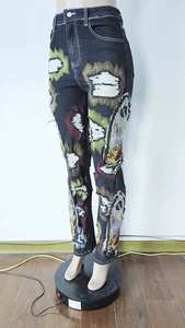 Haute Stretch Vintage-Inspiré Femmes À Manches Longues Simple Boutonnage Denim Combishorts Col Tournant Casual Barboteuses Printemps Casual - Product Image 2