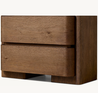 Table de chevet de luxe pour la maison, style américain, bois de chêne rustique, table de nuit fermée