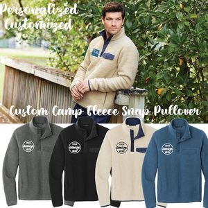 Pull-over unisexe à broderie personnalisée F140 en polaire personnalisée pour l'extérieur avec fermeture à pression et textes du logo - Product Image 3