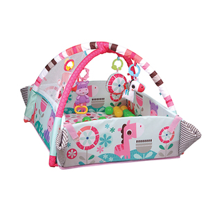 Tapis de jeu 5 en 1 pour bébés, <span class=keywords><strong>piscine</strong></span> <span class=keywords><strong>à</strong></span> boules d'océan pliable, doux, avec clôture - Product Image 1