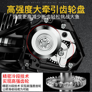 Djajjj รอกสปินนิ่งโลหะ DS500สำหรับตกปลาชายหาดท่องทะเลประสิทธิภาพการหล่อนาน - Product Image 5