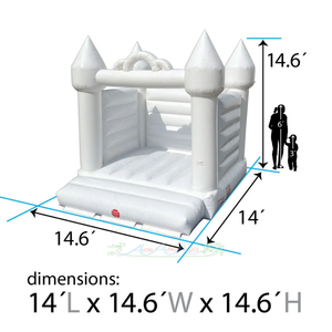 <span class=keywords><strong>Maison</strong></span> gonflable blanche de rebond de mariage | Grand cavalier de fête nuptiale, PVC de qualité commerciale pour la <span class=keywords><strong>location</strong></span> <span class=keywords><strong>d</strong></span>'événement extérieur/intérieur - Product Image 4