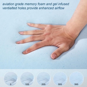 Funda de colchón de espuma de memoria refrigerada por gel Funda suave extraíble para un cómodo soporte corporal y descompresión - Product Image 2