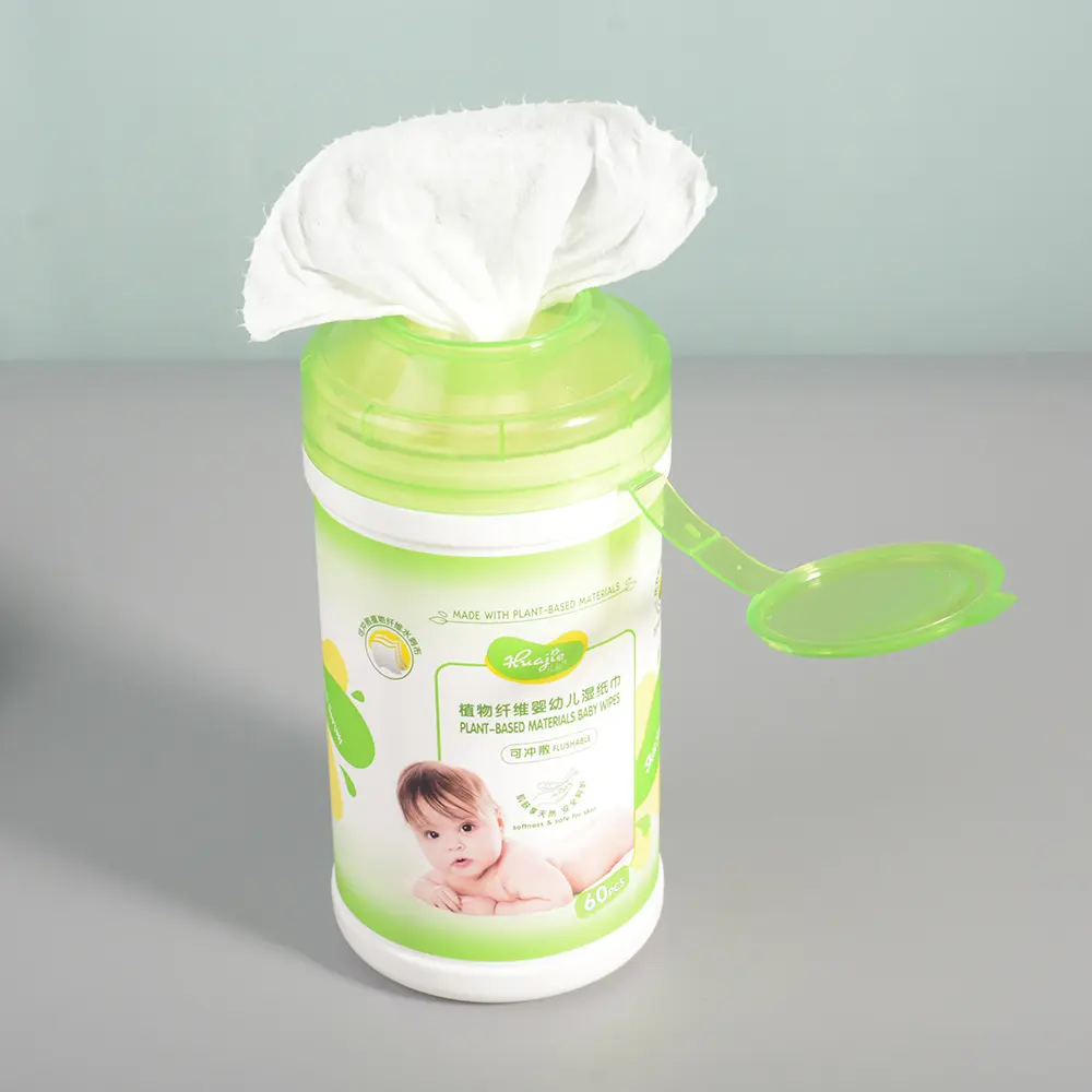 60PCS Biodegradable Toilet Paper Baby Wipes Disposable Extractable Canister Toilet Paper Cleaning Household