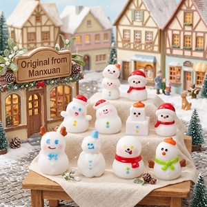 Ornamenti Natalizi in Resina all'Ingrosso, Mini Statuette <span class=keywords><strong>di</strong></span> Pupazzi <span class=keywords><strong>di</strong></span> Neve per Case delle Bambole, Miniature Fai-da-Te, Villaggi Natalizi e Decorazioni per la Casa - Product Image 6