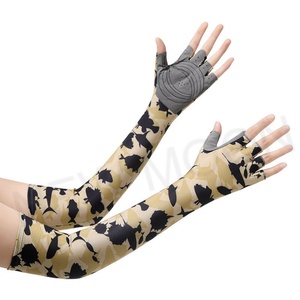 Customized Fishing Sleeves Outdoor Summer <b>Thin</b> Sun protection Cycling Sports Cycling <b>Gloves</b> Ice Silk Non-slip Half Finger - Product Image 2