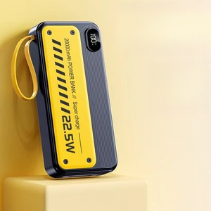 <span class=keywords><strong>Nouvelle</strong></span> batterie externe 20000mAh avec écran LED, 4 câbles de charge intégrés, design élégant compatible avec tous les téléphones - Product Image 1