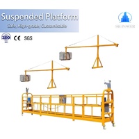 Plataforma Suspendida, Galvanizada en Caliente, Construcción de Acero Pintado, Andamio para Fachadas de Torres Altas, Elevador de Gondola