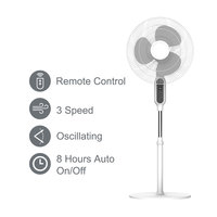 Ventilateur sur pied à oscillation mécanique de haute qualité, 16 pouces, base croisée, plastique, utilisation en extérieur et en hôtel