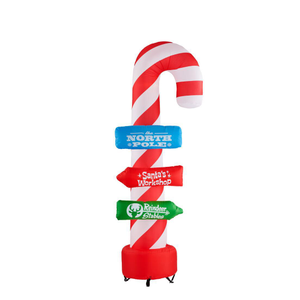 Bâton de canne à sucre gonflable Waterhan Style 80CM/Taille personnalisée en PVC, décoration de Noël, Nouvel An, Halloween, 2 couleurs - Product Image 1