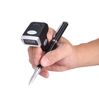 EVAWGIB-MINI Scanner de doigt avec dents bleues, 2.4G, sans fil, CMOS, Code QR, 1D, 2D, Portable, utile