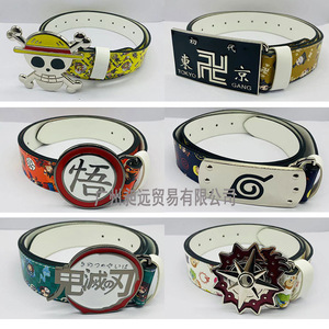 Cinturón <span class=keywords><strong>de</strong></span> Cuero PU Anime Attack Giant Oil Leather Belt Spell Back to War para One Piece <span class=keywords><strong>Ninja</strong></span> con Hebilla <span class=keywords><strong>de</strong></span> Cobre - Product Image 2